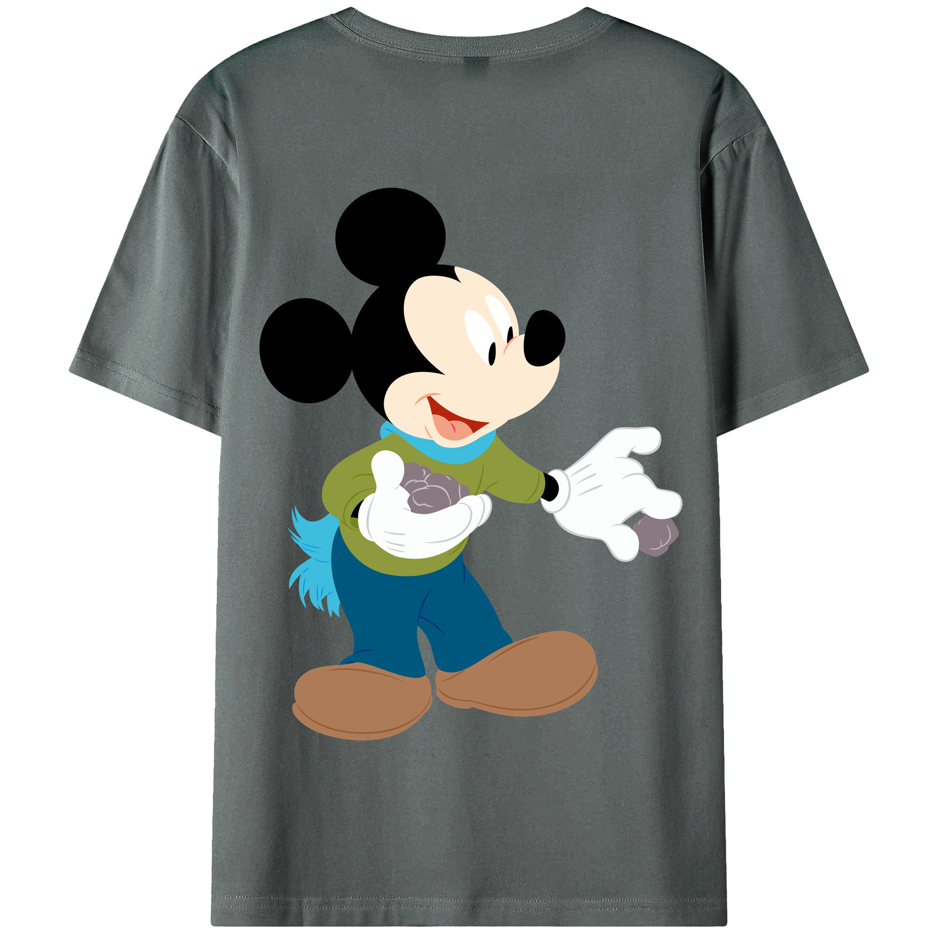 （画像用） ミッキーマウス Mickey Mouse 綿100％半袖Tシャツ（背面プリント）